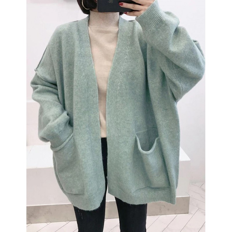 Fashion Green Pure Color Decorated Coat Fashion Green Pure Color Decorated Coat