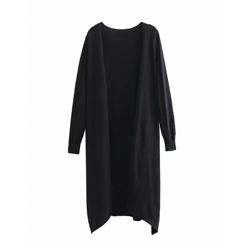 Fashion Black Pure Color Decorated Coat Fashion Black Pure Color Decorated Coat